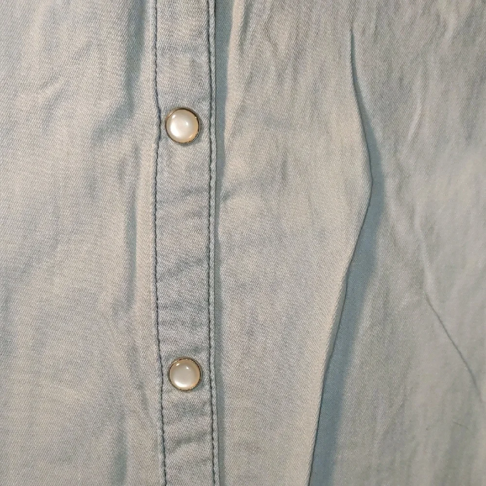 Justice Blue and White Blouse with Collared Neckline Girls 14